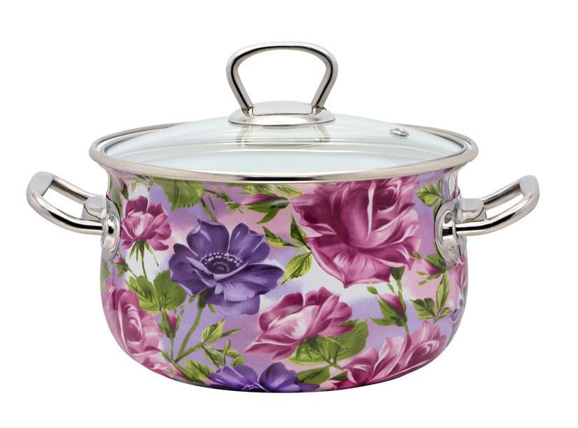 Каструля емальована Анжеліка 2,1 л (1154) - фото 1 Каструля емальована Анжеліка 2,1 л (1154) - фото 1