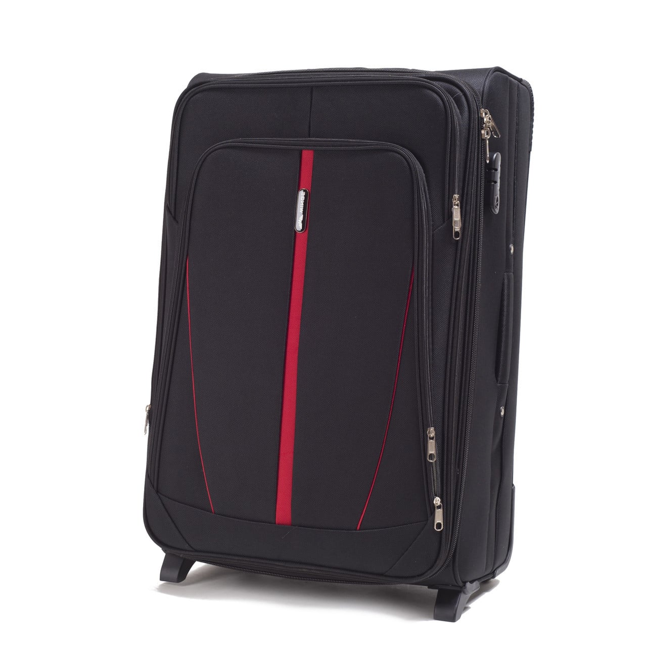 Чемодан тканевый Wings 1706 большой на 2 колесах 74х48х30 см 90 л Черный