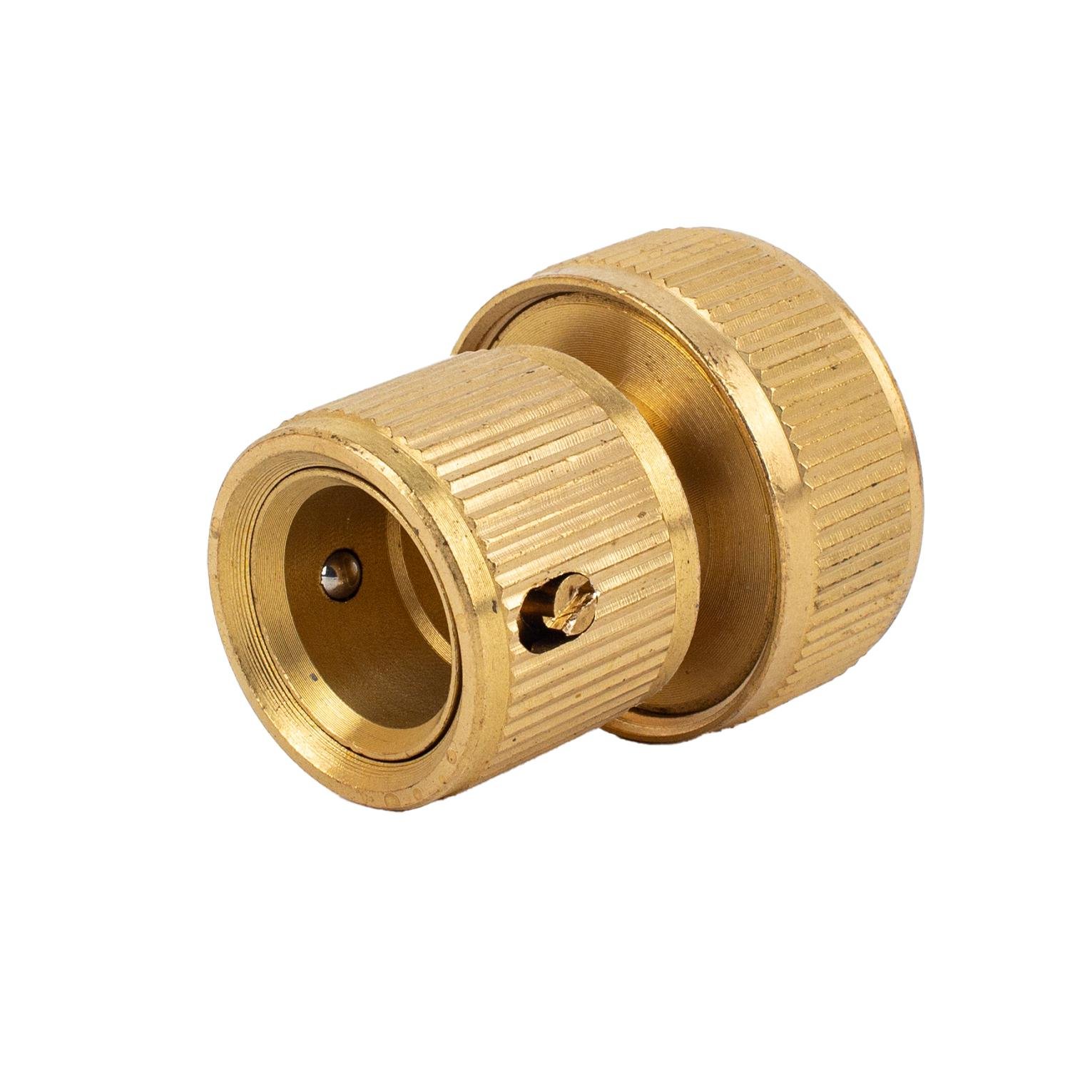 Конектор латунний 1/2" для шланга 3/4" швидкороз'ємний