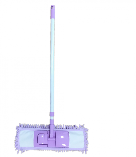 Швабра для підлоги LAVENDER Дім на всі 100 з металевою телескопічною ручкою та насадкою з мікрофібри шеніл (26820352)