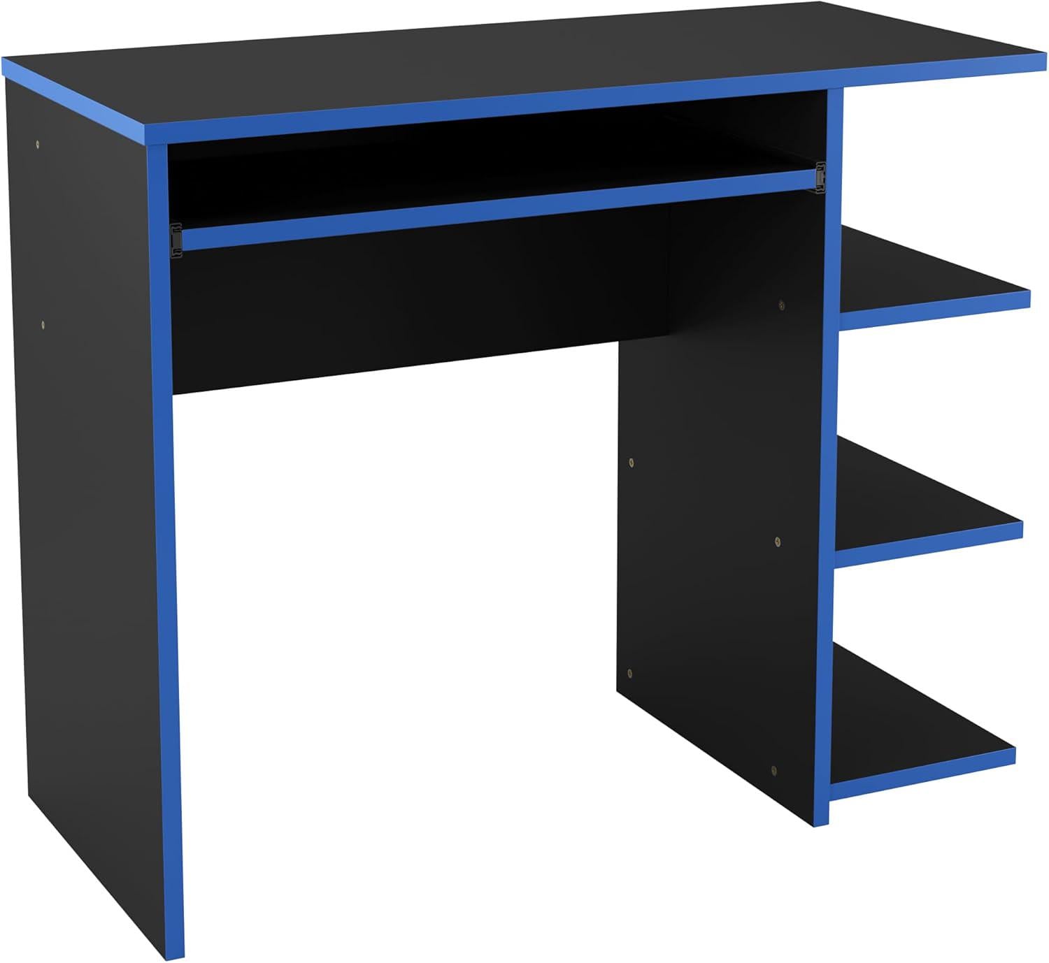 Стол геймерский Zeus ATLAC-1 ЛДСП Черно-синий (52649)