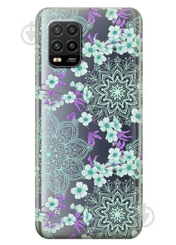 Силиконовый чехол iSwag для Xiaomi Mi 10 Lite Цветочная мандала (KS2262)