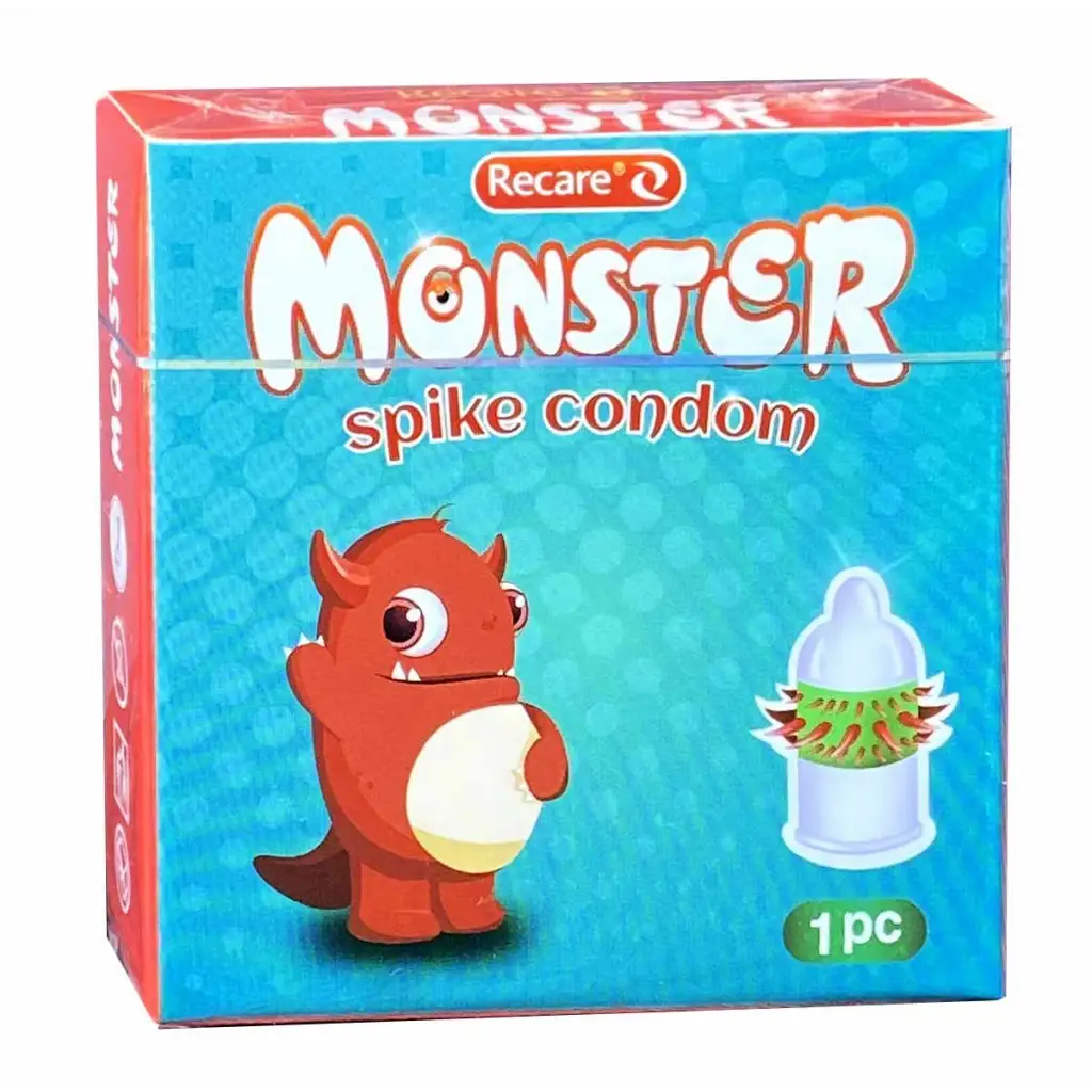 Презерватив Recare Monster Greenie Wink с шипами и усиками 1 шт. (101870)