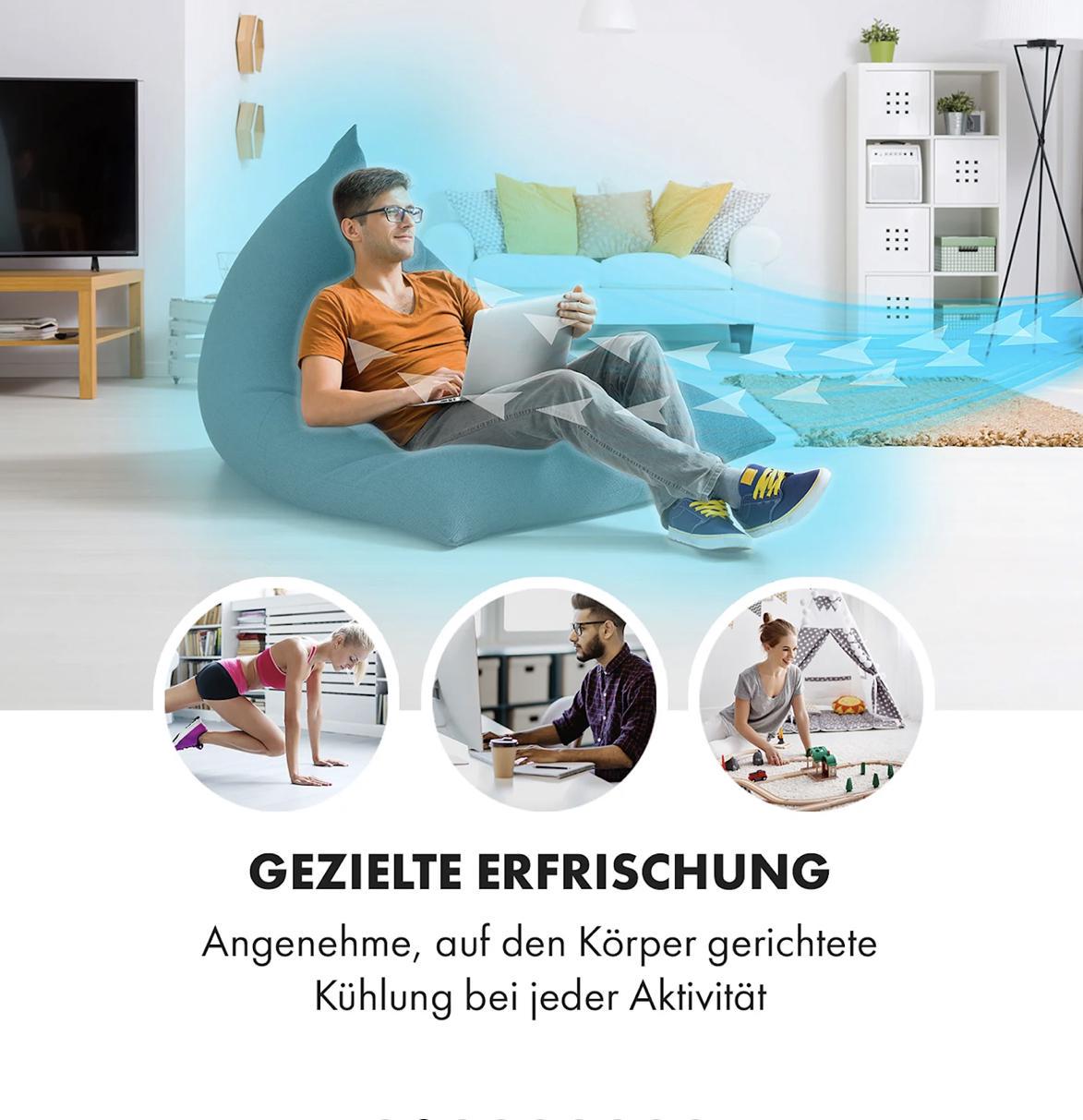 Вентилятор-охладитель KLARSTEIN Maxfresh 4в1 с таймером 55 Вт (10036141) - фото 9