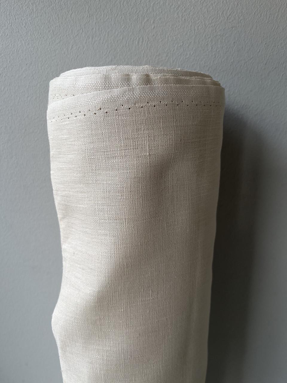 Ткань скатертная LINEN PLUS 100% лен 143 см 0/606 Бежевый - фото 1