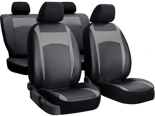 Авточехлы из экокожи Pok-ter Desing Leather для Renault SANDERO 2020- с серой вставкой (RE12697)
