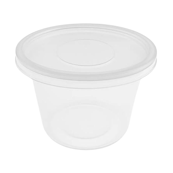 Одноразовий контейнер банка з кришкою 500 мл 100 шт. (7973)