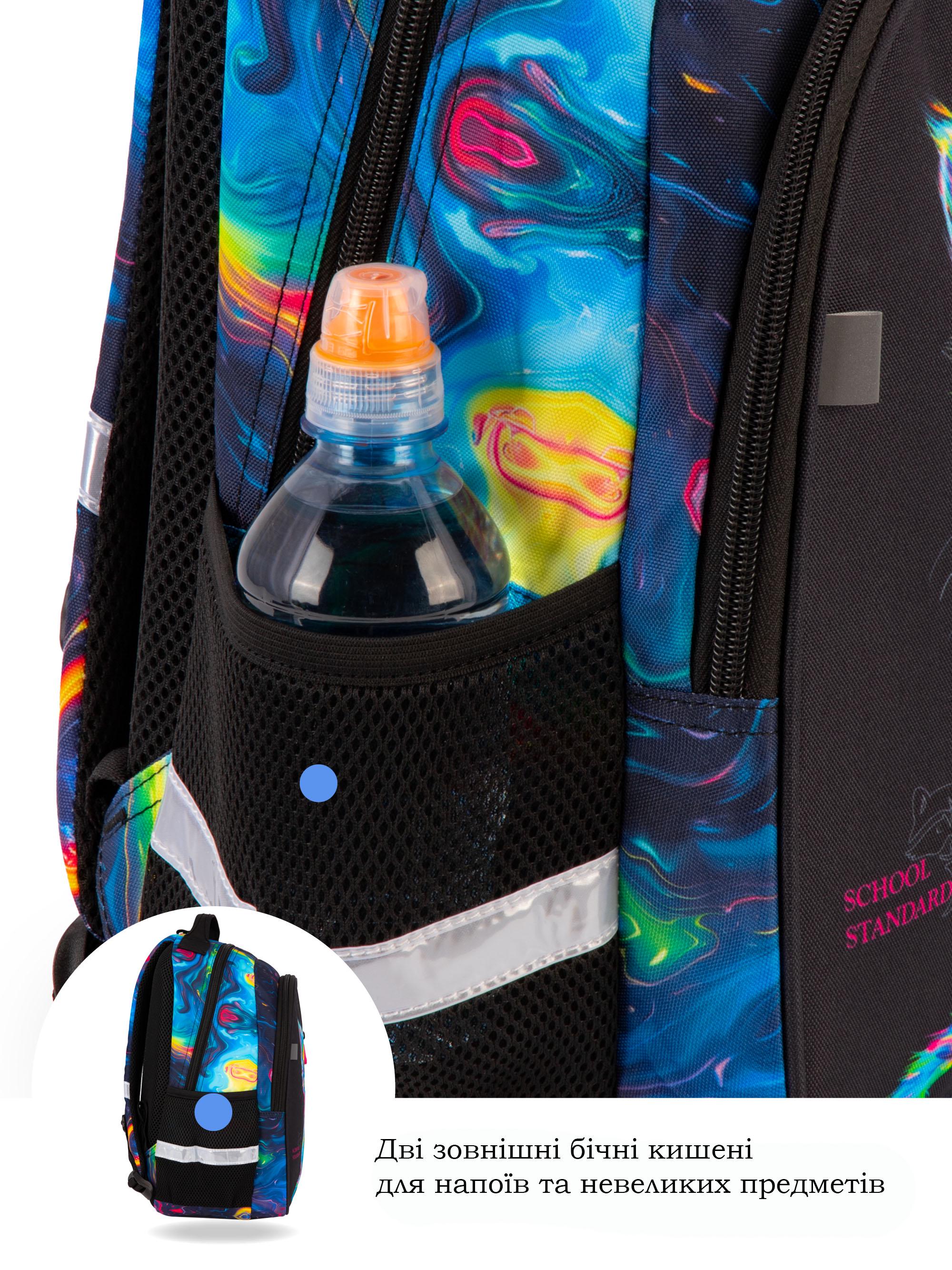 Школьный рюкзак для девочки в 1 класс School Standard Кот с ортопедической спинкой 38х28х16 см (160-18) - фото 8