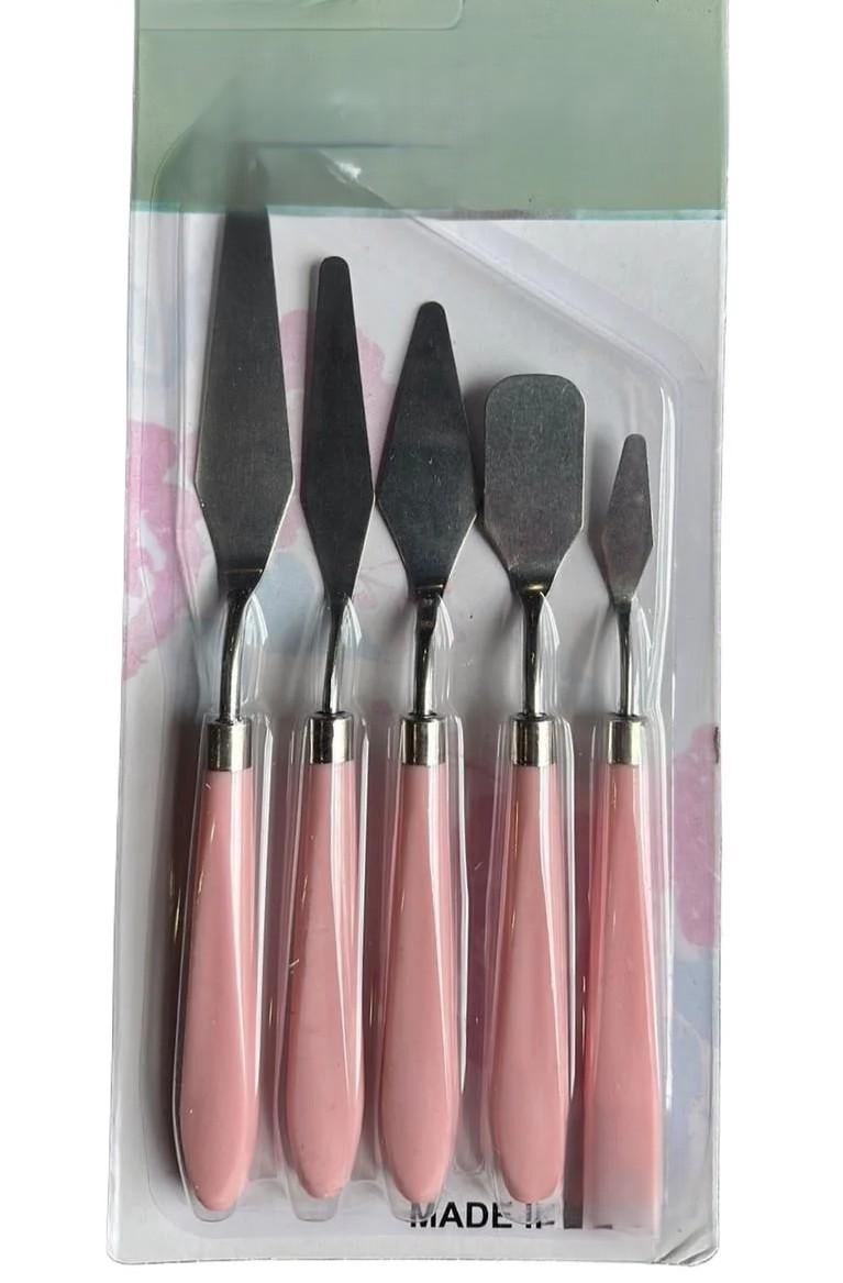 Набір мастихінів шпателів 5 шт. Рожевий (2783017925)