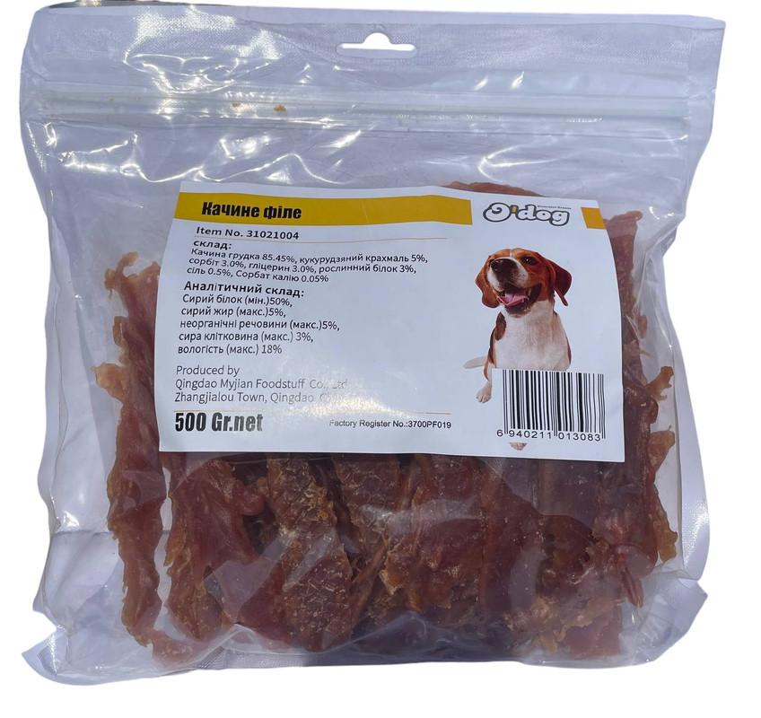 Лакомство для собак O’dog Dry Duck Jerky Сухая вяленая утка 500 г