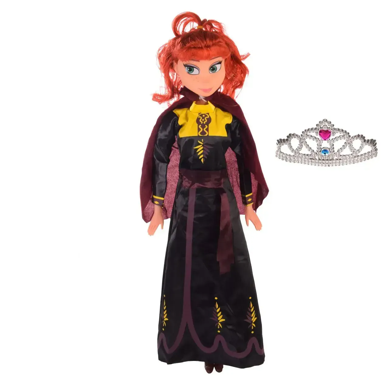 Кукла FROZEN Анна с диадемой из пластика и текстиля 45 см Черный (150-98-HX2022A3-BC)