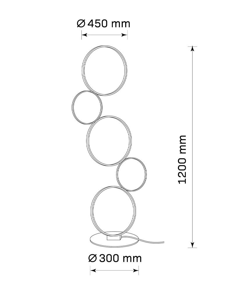 Торшер Polux 330178 Flamenco LED 1x30W 4000K 3600Lm IP20 Черный (26394498) - фото 5 Торшер Polux 330178 Flamenco LED 1x30W 4000K 3600Lm IP20 Черный (26394498) - фото 5