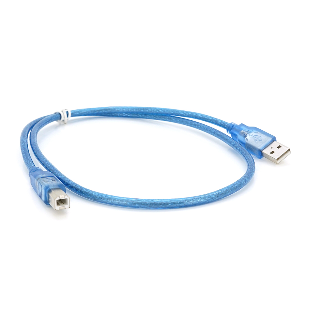 Кабель USB 2.0 RITAR AM/BM 0,5 м Прозрачный/Синий (YUT_V2672)