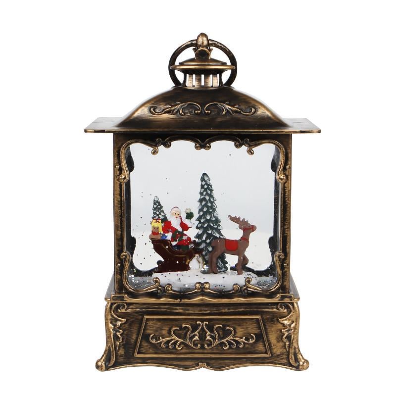 Новогодний декоративный фонарь Lesko 365985 Санта с Оленем USB музыкальный (24366835) Новогодний декоративный фонарь Lesko 365985 Санта с Оленем USB музыкальный (24366835)