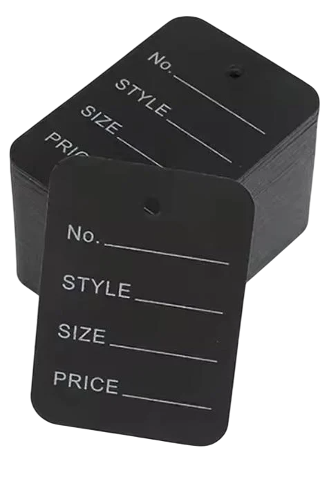 Бирка для одежды картонная 50х30 мм 100 шт.