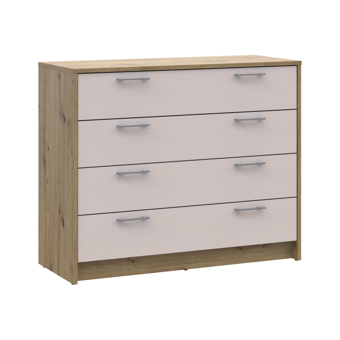 Комод Doros Ронді 4 шухляди 100х40х82 см Дуб Артізан/Кашемір (41516187) - фото 4 Комод Doros Ронді 4 шухляди 100х40х82 см Дуб Артізан/Кашемір (41516187) - фото 4