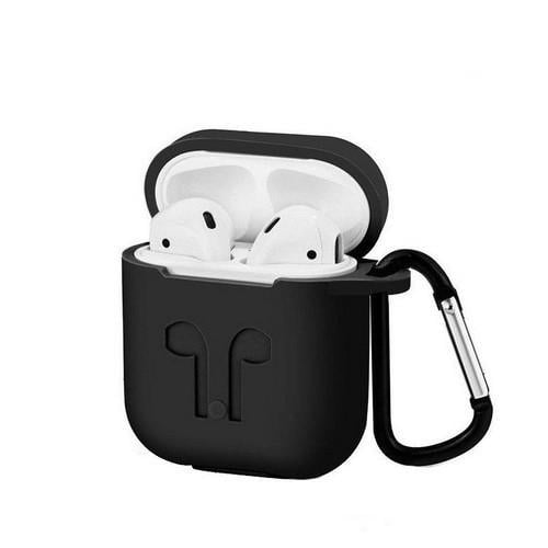 Чехол для наушников Alitek AirPods 2в1 с карабином Black