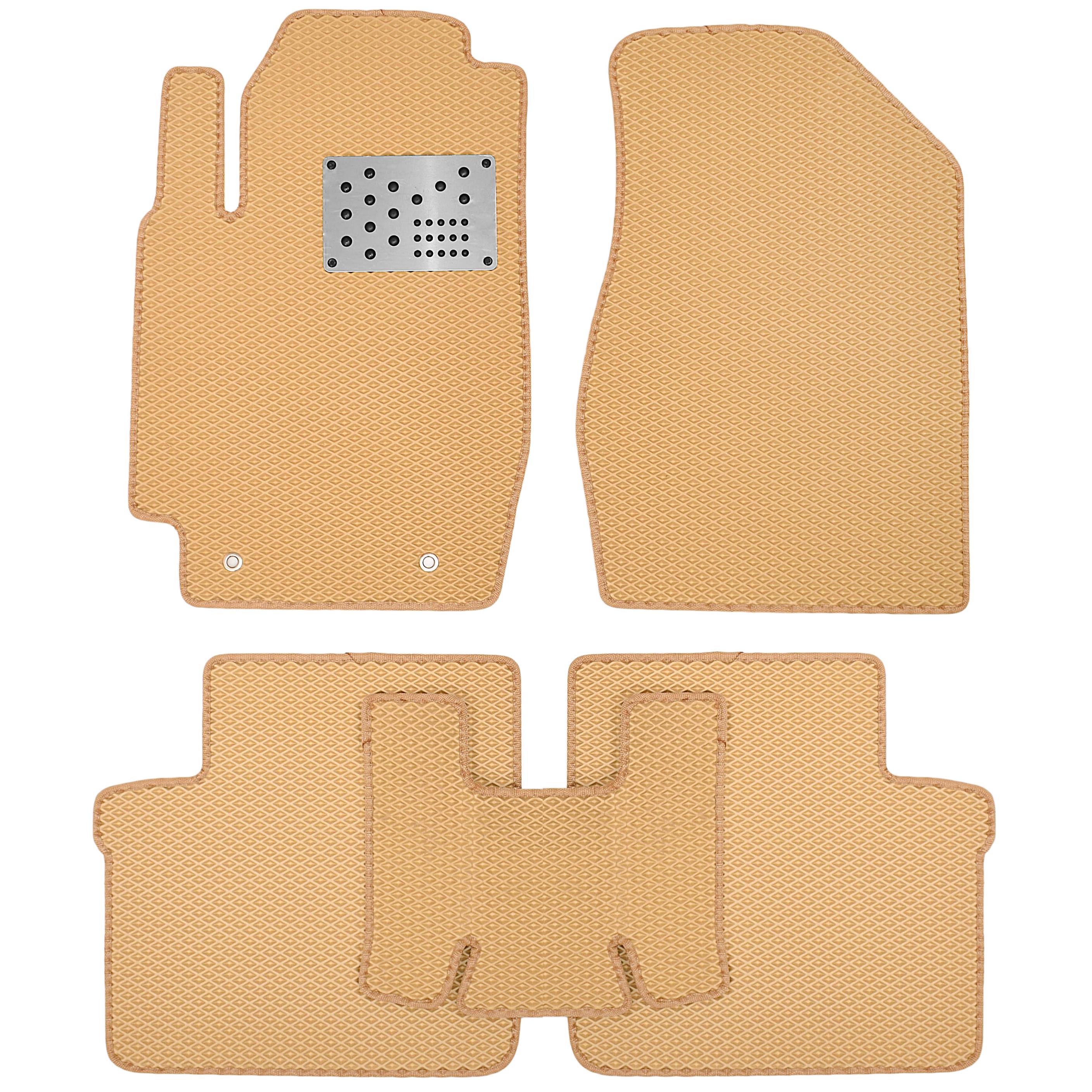 Коврики в салон Kinetic для Toyota Camry V30 2002-2006 EVA с металлическим подпятником Бежевый (275846)