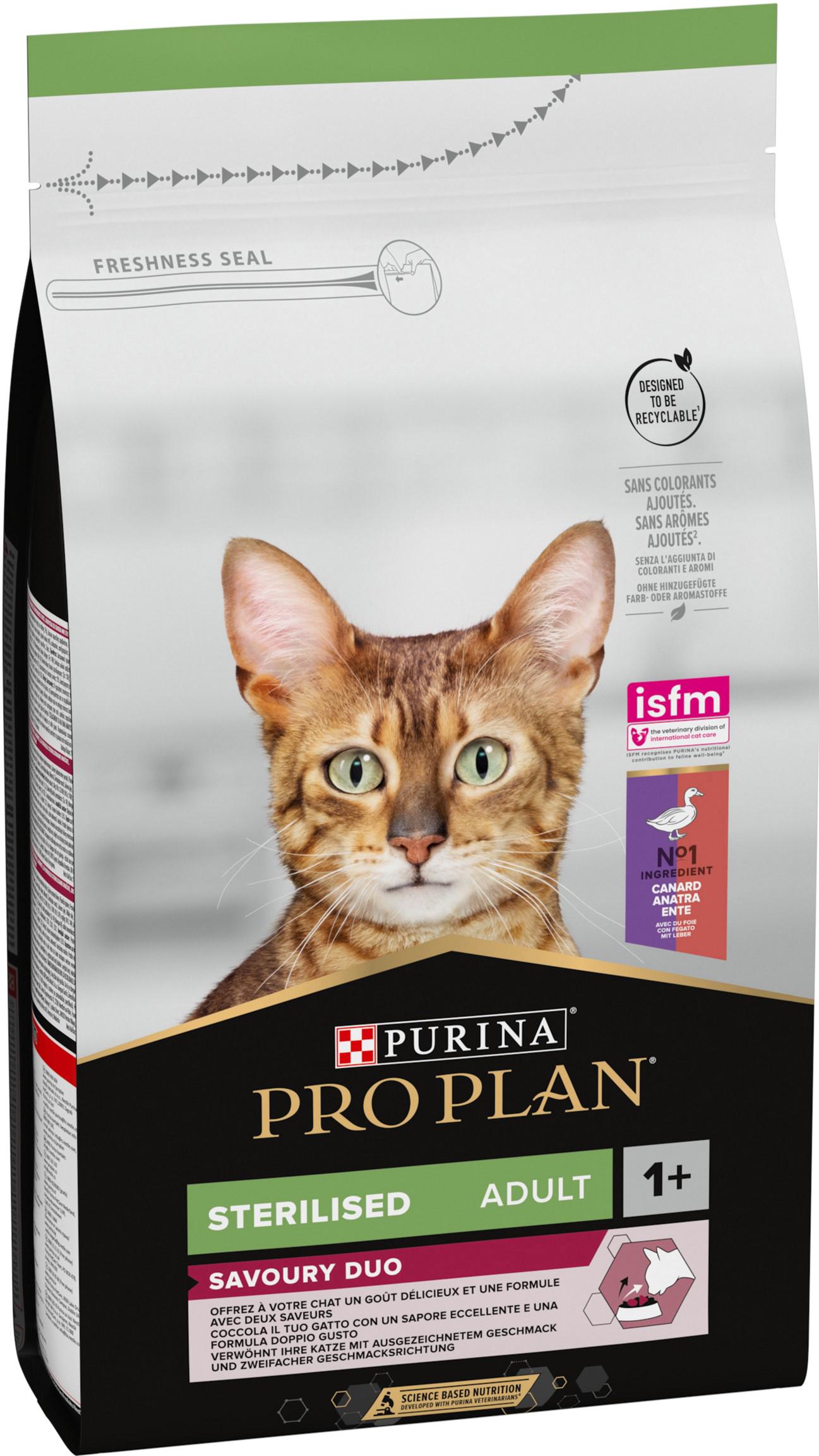 Сухий корм для стерилізованих котів Purina Pro Plan Sterilised з качкою та печінкою 1,5 кг (7613036732369) - фото 2 Сухий корм для стерилізованих котів Purina Pro Plan Sterilised з качкою та печінкою 1,5 кг (7613036732369) - фото 2