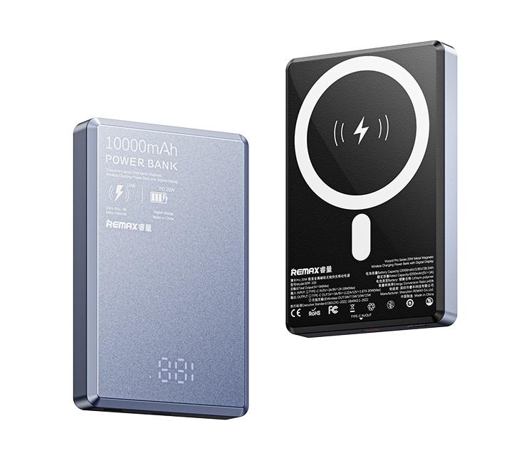 Повербанк Remax RPP-109 10000mAh 20W Metal MagSafe Power Bank Blue (101181) - фото 3 Повербанк Remax RPP-109 10000mAh 20W Metal MagSafe Power Bank Blue (101181) - фото 3