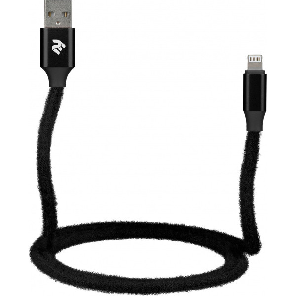 Кабель 2e USB 2.0 to Lightning 1 м Black (2E-CCLAC-BLACK) - фото 3