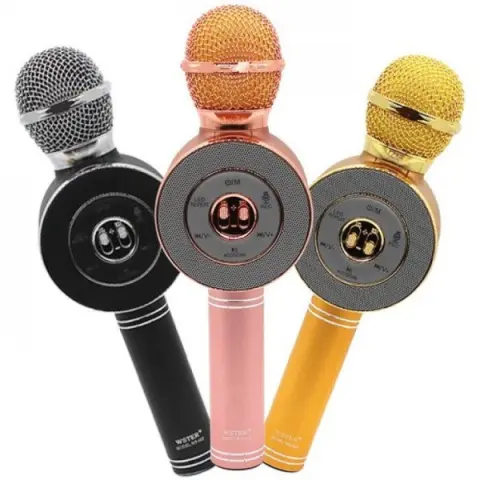 Мікрофон караоке Wster WS-669 бездротовий з вбудованим динаміком - фото 4 Мікрофон караоке Wster WS-669 бездротовий з вбудованим динаміком - фото 4