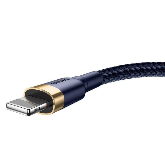 Кабель для быстрой зарядки BASEUS Cafule Cable USB to Lightning 2,4 A 1 м Gold/Blue (CALKLF-BV3) - фото 6