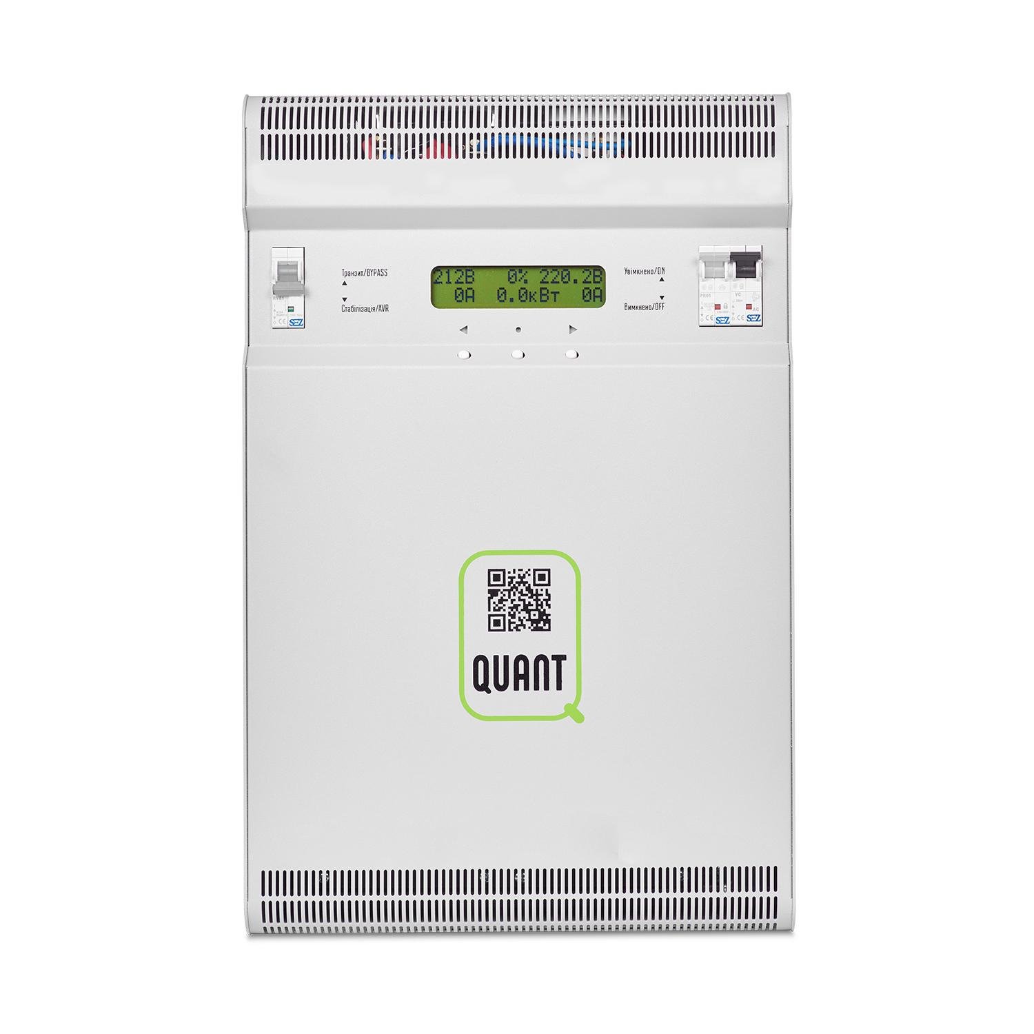 Стабілізатор напруги інверторний Quant-11 однофазний 11 kW Grey (QUANT-11-1F) - фото 2