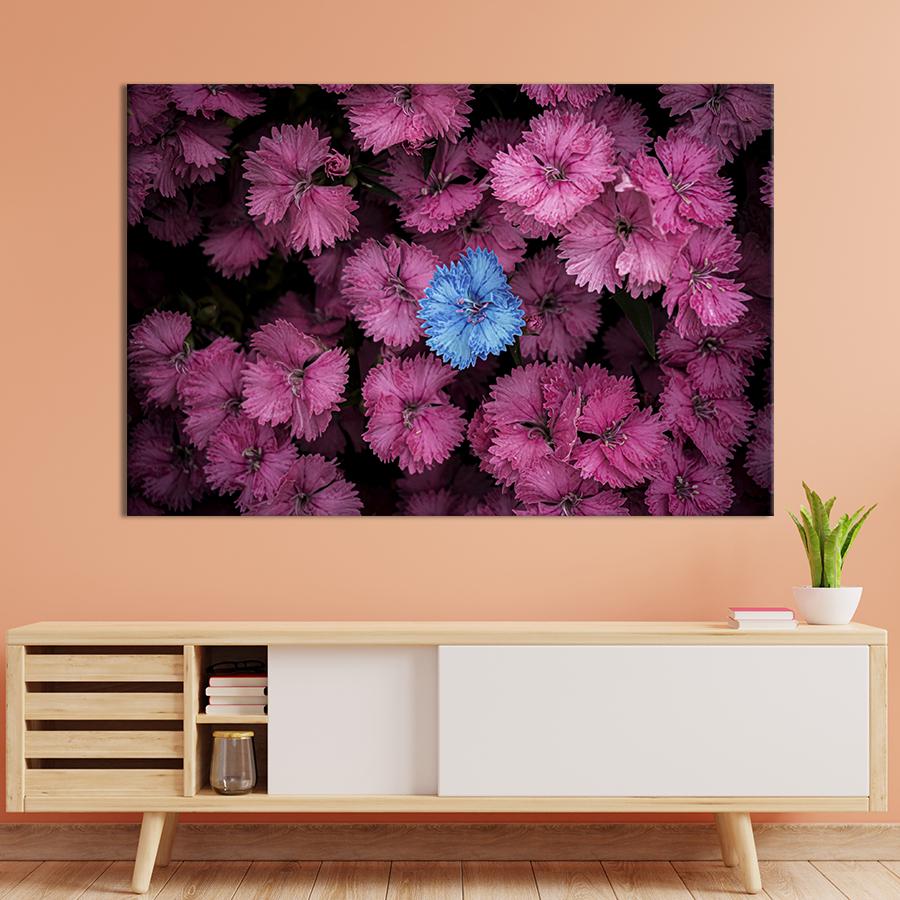 Картина на холсте Розовые васильки 51x34 см (909-1)