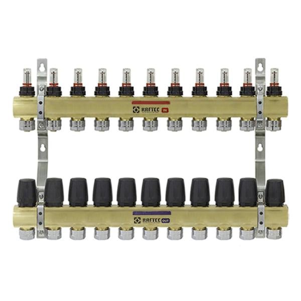 Коллектор с расходомерами Raftec 1"x11 LCR-1.11 - фото 1 Коллектор с расходомерами Raftec 1"x11 LCR-1.11 - фото 1