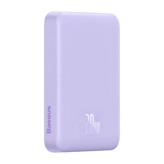 Повербанк Baseus Magnetic Mini 10000 mAh 20 W 2в1 QC3.0+PD3.0 з бездротовою зарядкою Qi 15 W Purple (PPCX110105) - фото 8