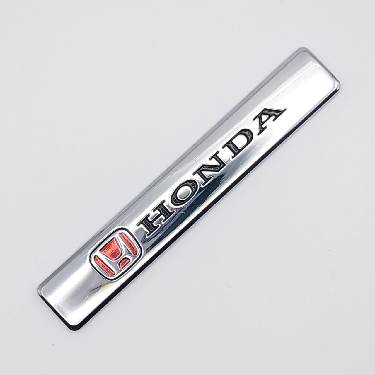 Эмблема плашка Honda 9,2х1,2 см Хром глянцевый (1283936054)