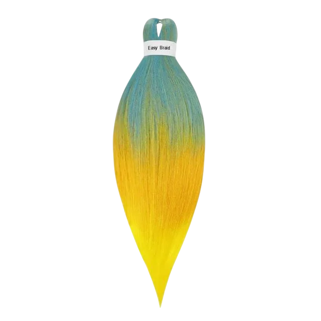 Канекалон Easy Braid 18 омбре Голубой/Оранжевый/Желтый (778570)