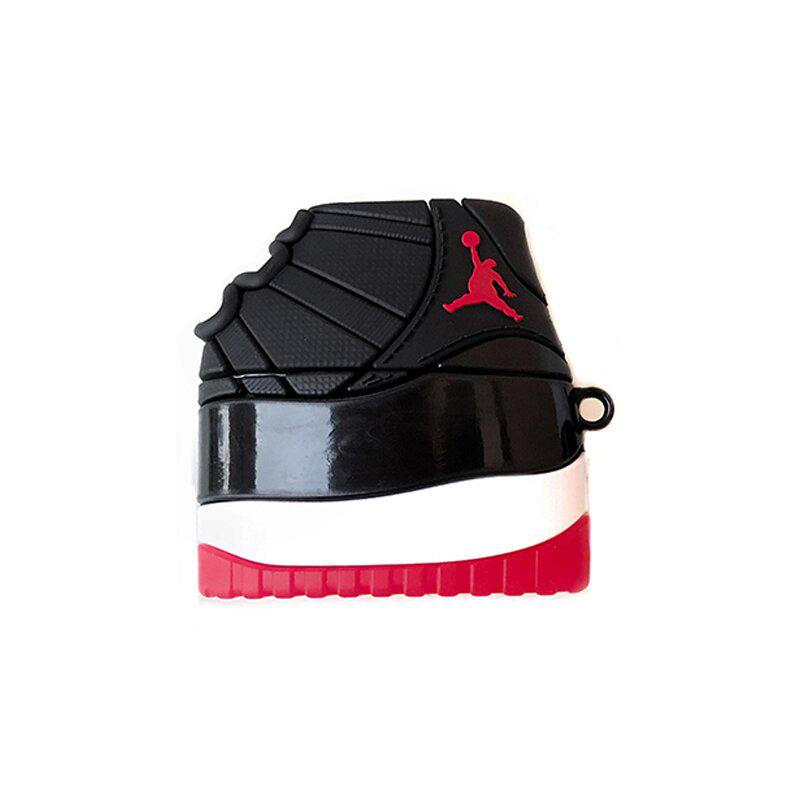Силиконовый чехол для Apple Airpods Pro Кроссовок Air Jordan Черный
