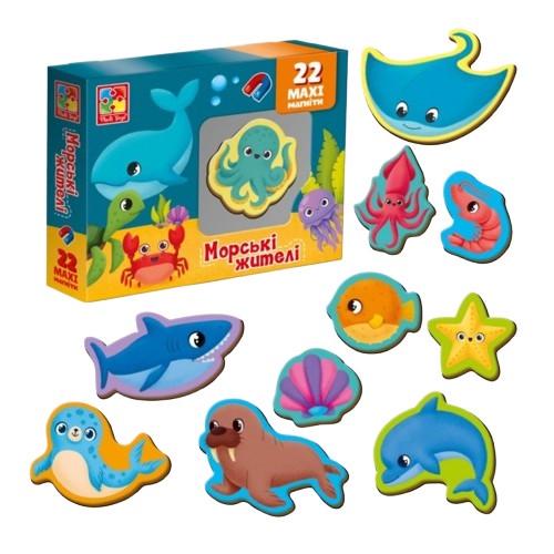 Набор магнитов Vladi Toys Морские обитатели развивающий (VT3106-27) Набор магнитов Vladi Toys Морские обитатели развивающий (VT3106-27)