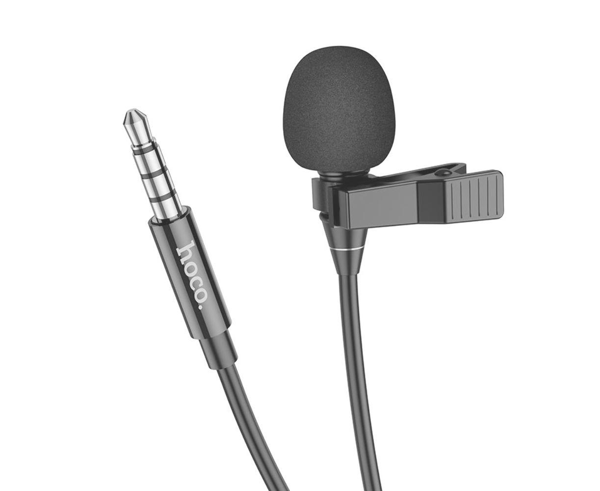 Мікрофон петличний Hoco L14 Lavalier Audio microphone AUX 2 м 3,5 мм Чорний - фото 3