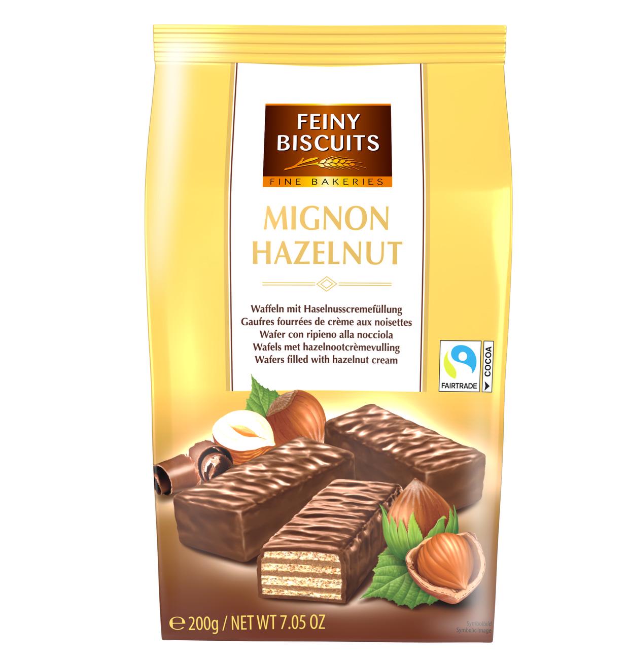 Вафли с ореховым кремом Feiny Biscuits Mignon Hazelnut 200 г (8439)