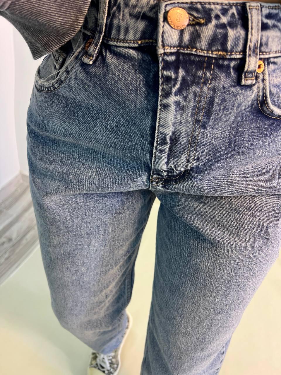 Джинси жіночі SL 9001 MOM fit висока посадка великі розміри стрейчеві р. 30 Світло-синій (3388) - фото 8