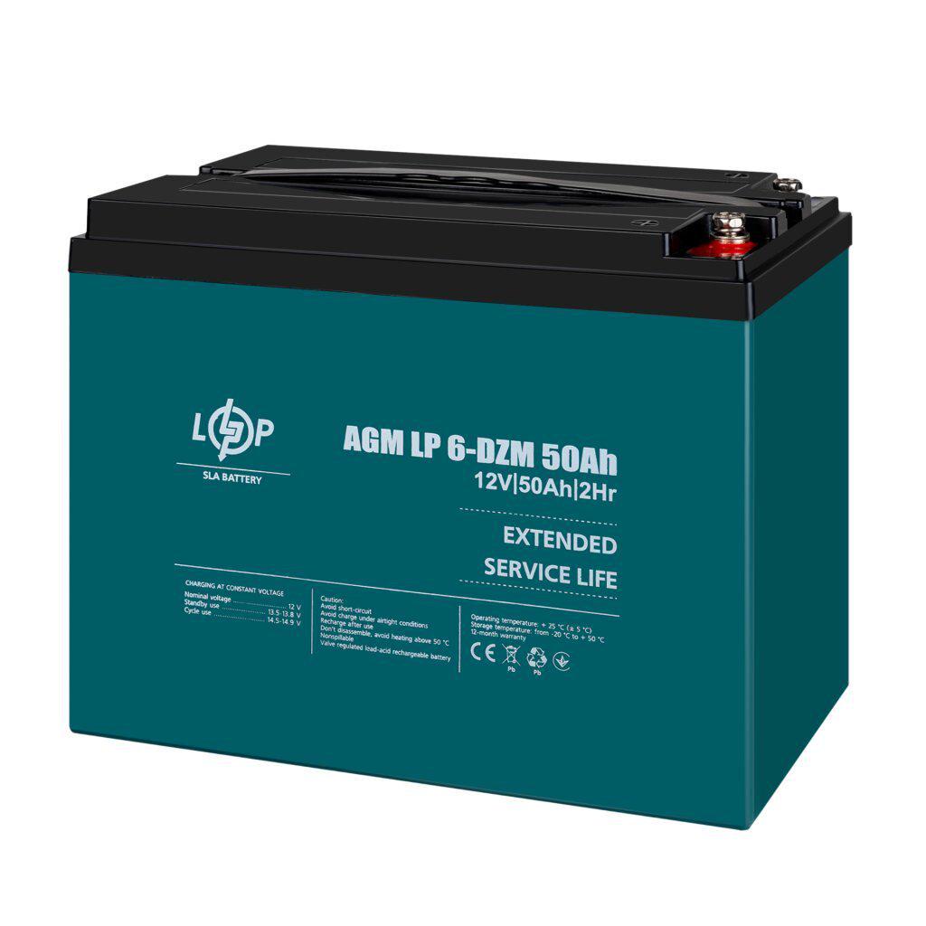 Аккумулятор свинцово-кислотный тяговый LogicPower 6-DZM-50 Ah (29879754)