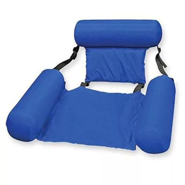 Матрац надувний складаний плаваючий стілець Swimming Pool Float Chair Синій (NYK-11940)