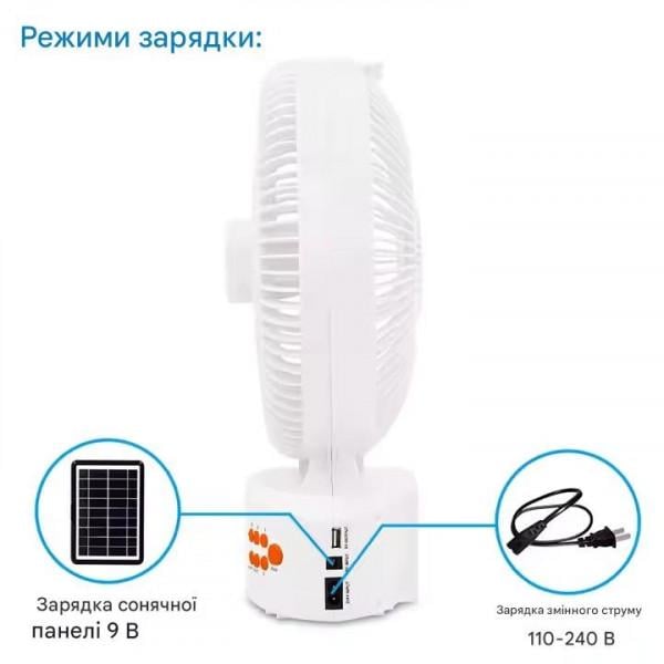 Вентилятор аккумуляторный 12″ EP-312 с солнечной панелью Bluetooth FM-радио и LED-подсветкой - фото 6 Вентилятор аккумуляторный 12″ EP-312 с солнечной панелью Bluetooth FM-радио и LED-подсветкой - фото 6