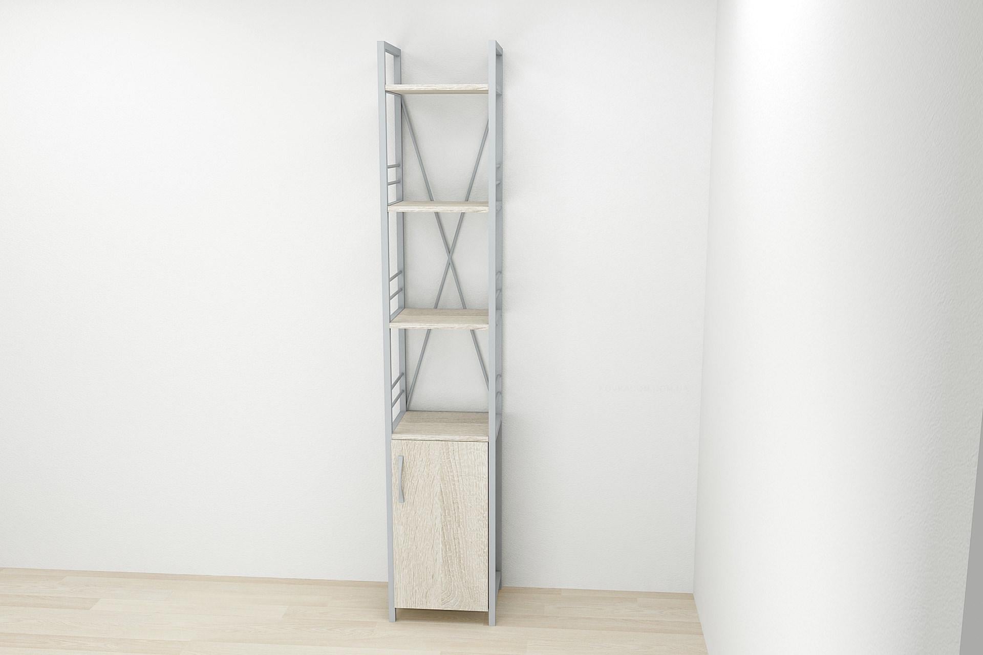 Этажерка Ferrum-decor Коннект 4/34 с тумбой ДСП 179x34x28 см Серый/Сонома (FRD-104480)