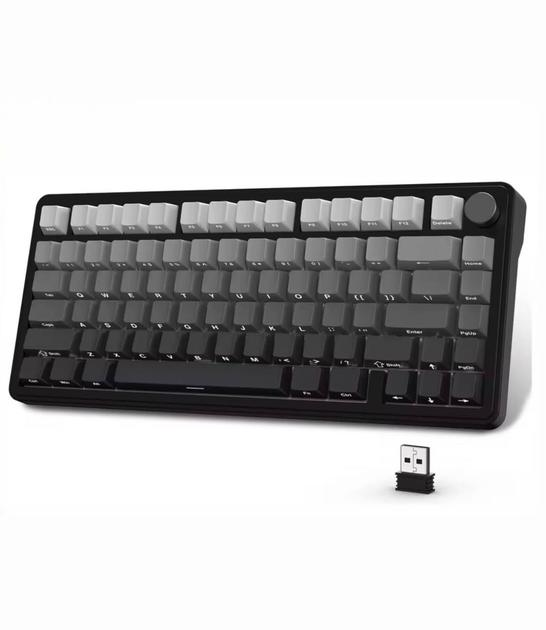 Клавіатура ігрова attack shark X85 бездротова механічна із RGB підсвічуванням з підтримкою HOT-SWAP Gradient Jade Switch White