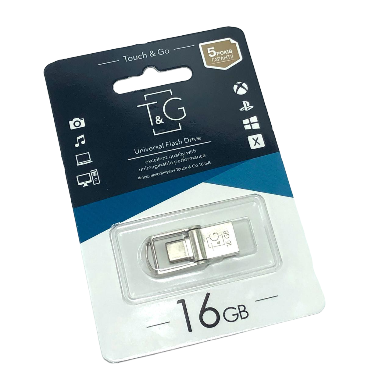 Флеш накоплювач USB T&G 16 Gb 104 metal series Type C 2.0 (2109092559)