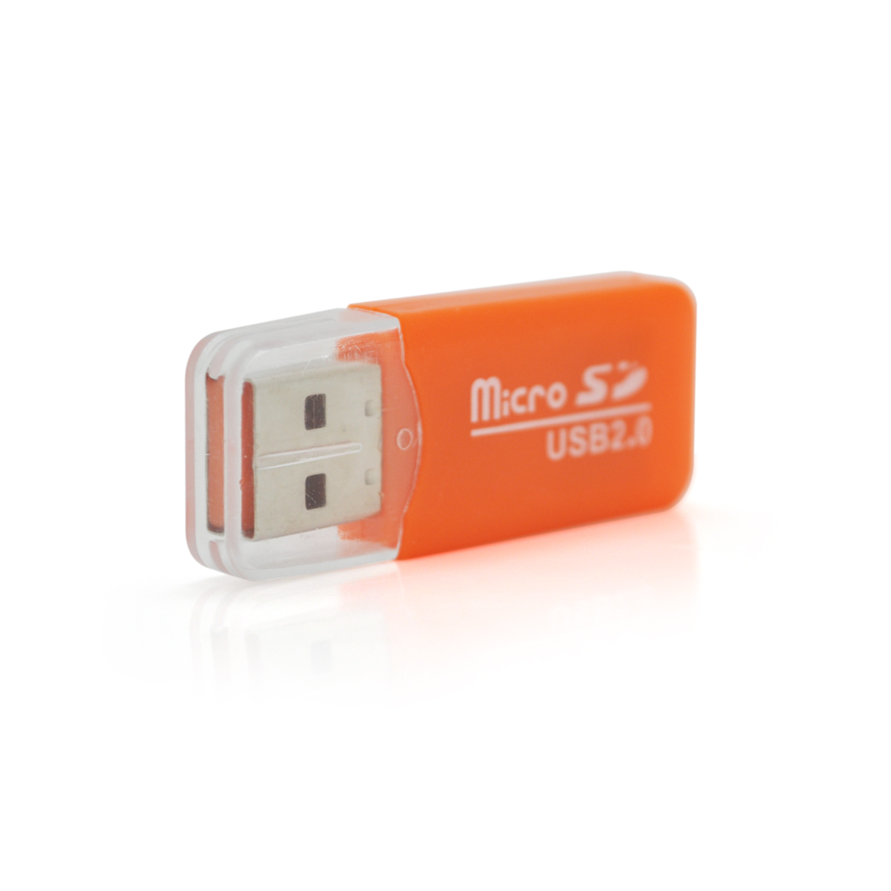Кардридер Merlion CRD-1OR USB2.0 TF Micro SD Оранжевый (1020)