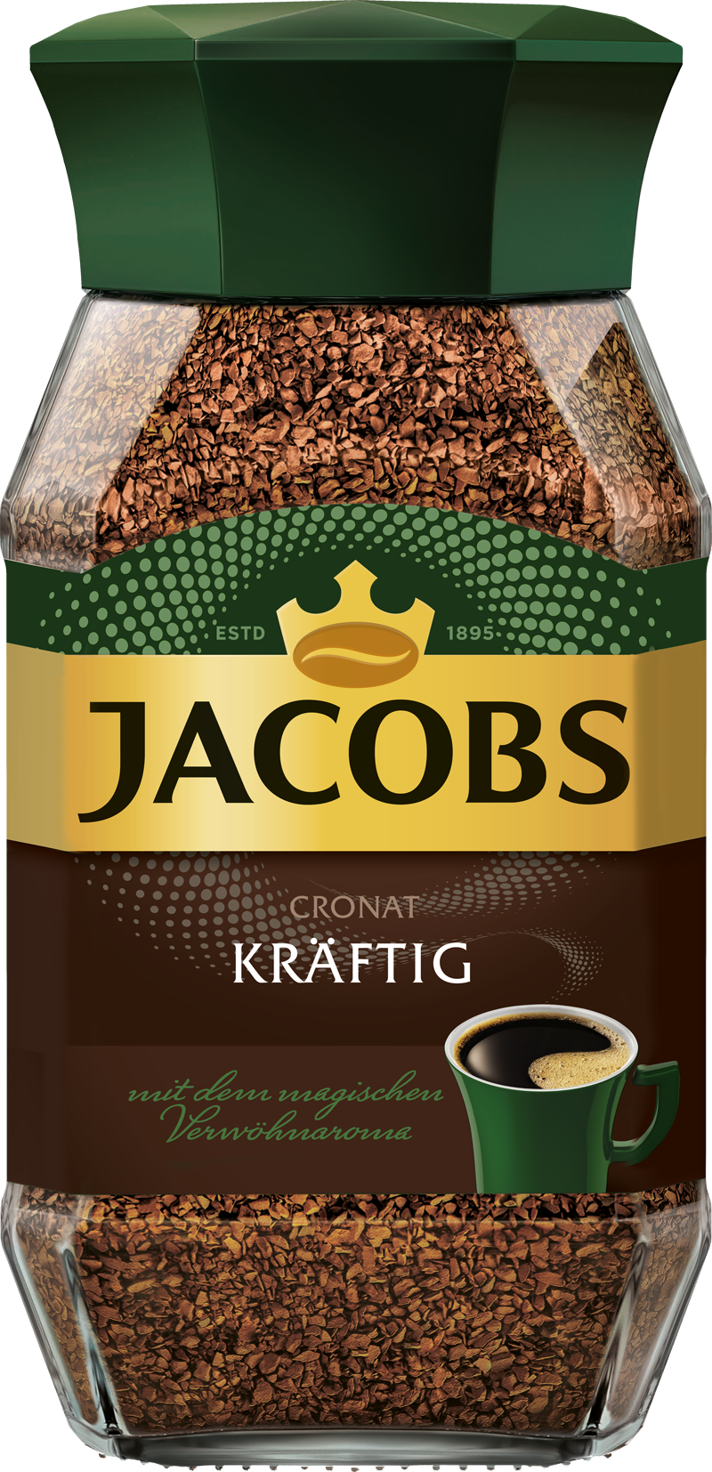 Кофе растворимый Jacobs Cronat Kraftig банка 190 г (20356598) - фото 1