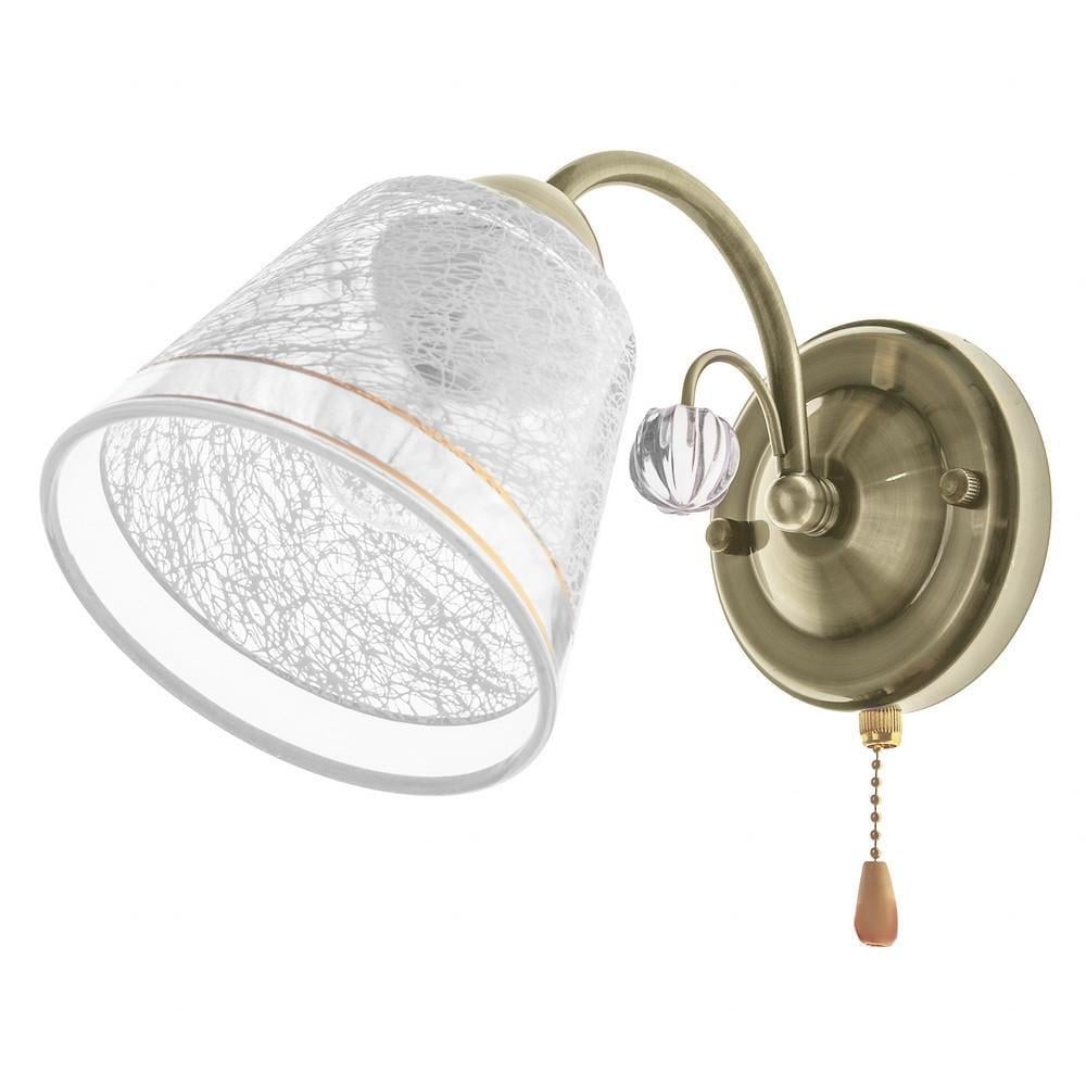 Бра настенное классическое накладное Brille LK-637W/1 E27 AB 29-028