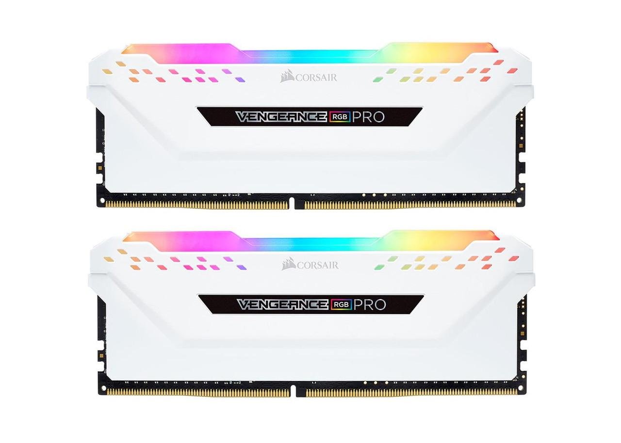 Оперативна пам'ять для ПК Corsair 16 GB 2x8 GB DDR4 3200 MHz Vengeance RGB Pro White (CMW16GX4M2C3200C16W) Оперативна пам'ять для ПК Corsair 16 GB 2x8 GB DDR4 3200 MHz Vengeance RGB Pro White (CMW16GX4M2C3200C16W)