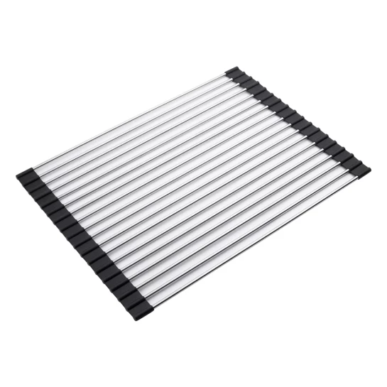 Сушарка для посуду Kroner KRP Matte SCH4333-2 настільна Хром/Чорний (SVR-CV028242)