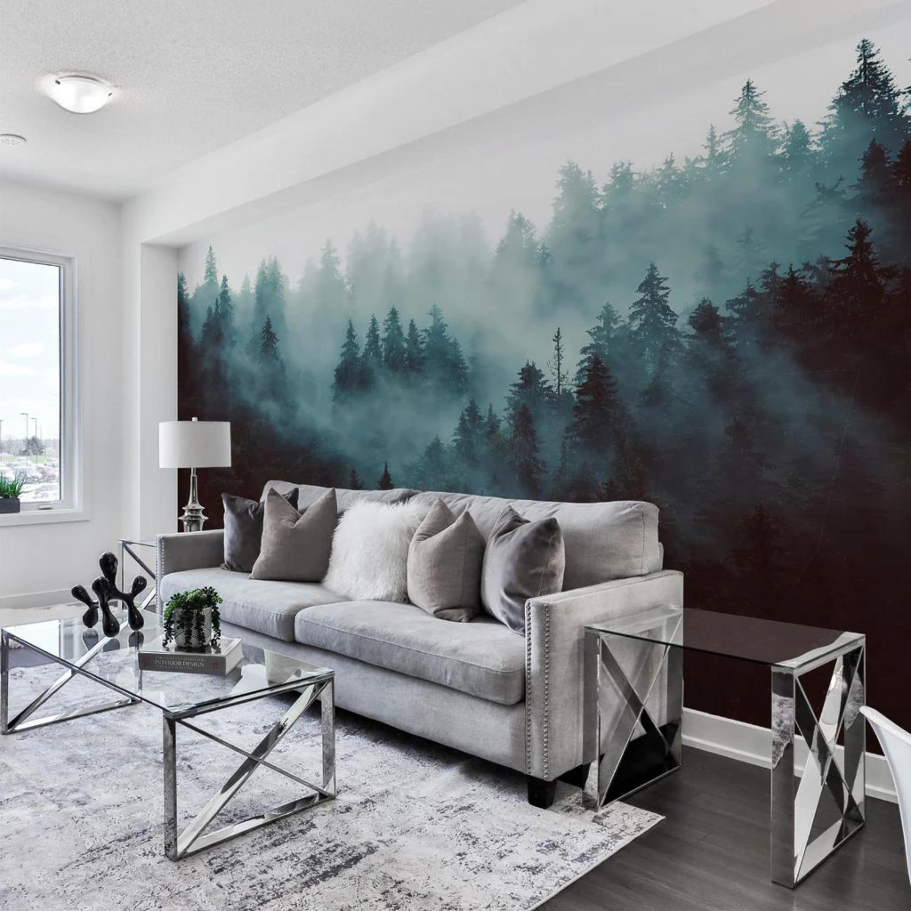 Фотообои Туманный лес Разноцветный (000361)